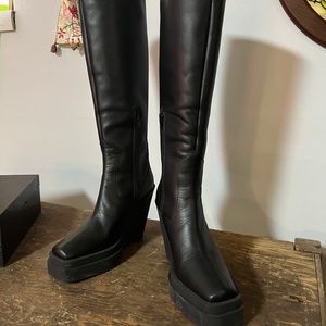 Gia Borghini Texan Tall 38 leather platform boot